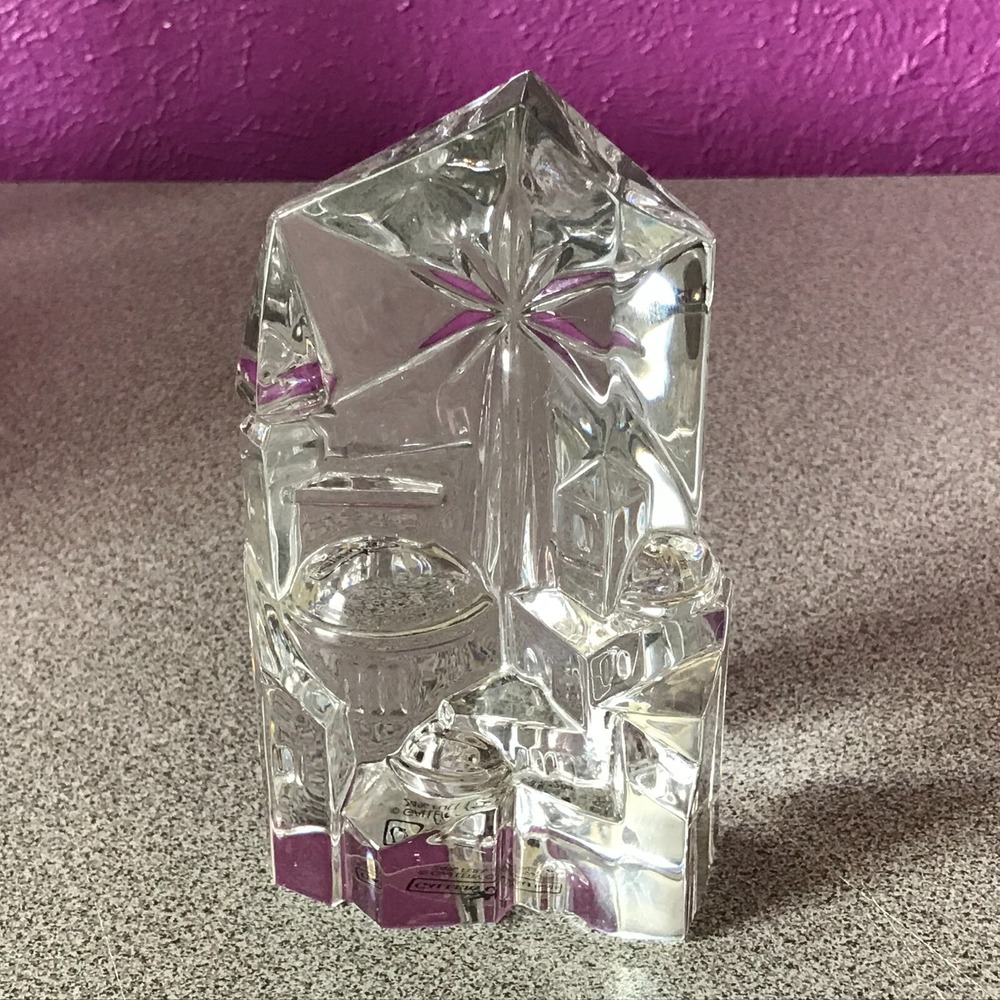 Gallery‎ Originals 1984 Crystal Jerusalem Star of David Paperweight 5.5"